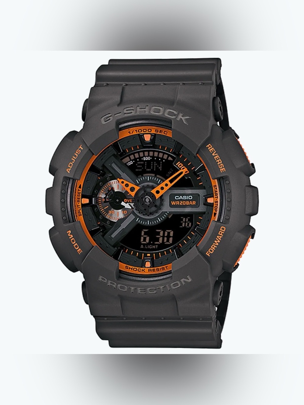 Casio G-Shock GA-110TS-1A4 Analog/Digital Watch (Dark Gray/Neon Orange)
